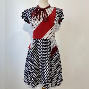 Authentic Louis Vuitton Silk multi print mini dress size 38